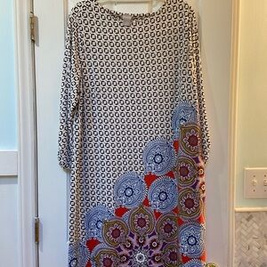 Chico's Black and White Patterned Dress